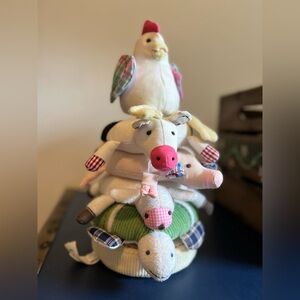 Pottery Barn Kuds Plush Animal Stack Toy - Multicolor